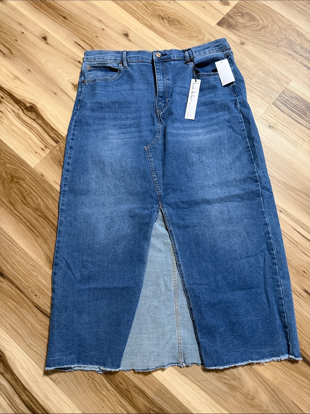 Blue Denim Women’s Jeans Skirt with Front Slit